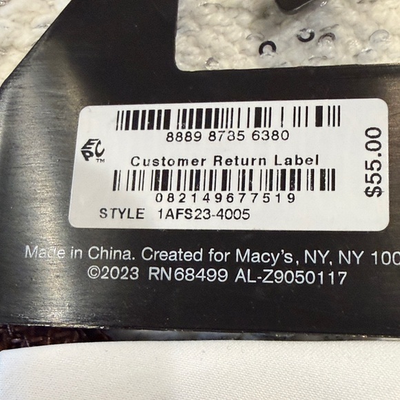 Alfani Burgundy Bow Tie with White Pocket Square - Picture 2 of 5